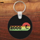 Badminton-speler 2000 Verjaardag Shuttle Bad Sleutelhanger (Voorkant)