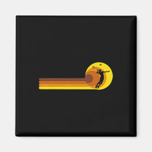 Badminton-speler Game Shuttle 70s Jaar  Slecht Magneet