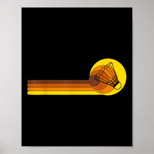 Badminton-speler Game Shuttle 70s Jaar Slecht Poster