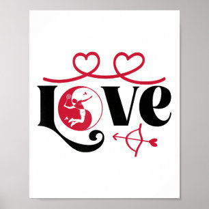 Badminton-speler Game Shuttle Yin-yang-love Badmin Poster