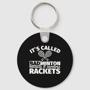 Badminton speler geschenken - grappig het gaat om sleutelhanger