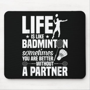 Badminton Speler Shuttle Leven Is Als Badminton Muismat