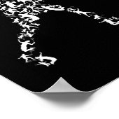 Badminton-speler Silhouette Shuttlecock-racket Poster (Hoek)