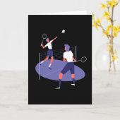 Badminton-spelers Kaart (Gele Bloem)