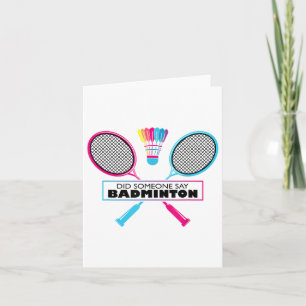 Badminton Sport Hobbyshuil Retro Kaart