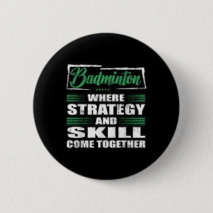 Badminton Sport Strategie En Vaardigheid Komen Sam Ronde Button 5,7 Cm