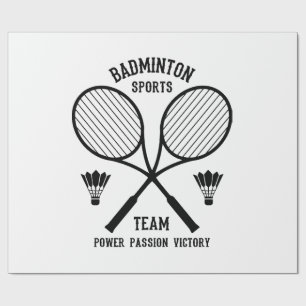 Badminton sportteam cadeaupapier