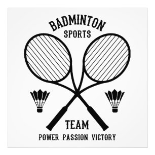 Badminton sportteam foto afdruk