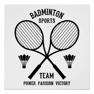 Badminton sportteam perfect poster