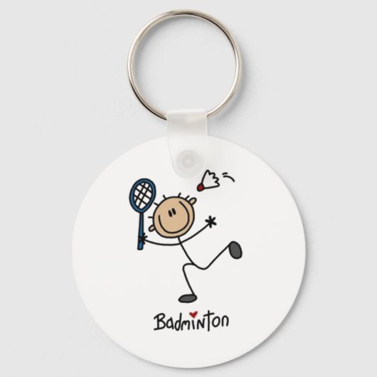 Badminton Stick Figuur Sleutelhanger (Voorkant)