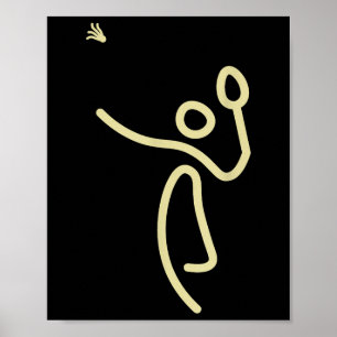 Badminton Stick Man – Shuttle Gift Idee Poster