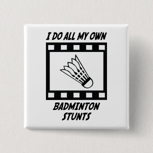 Badminton Stunts Vierkante Button 5,1 Cm