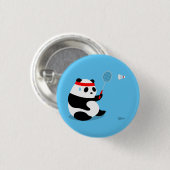 Badminton Sweaty Panda Button / Pin / Badge (Voorkant /achterkant)