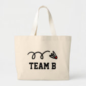Badminton-tas met aangepaste teamnaam grote tote bag (Voorkant)
