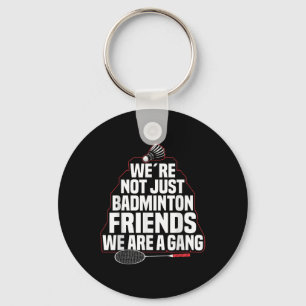 Badminton Team Game Een Gang Shuttle Speler Badmin Sleutelhanger