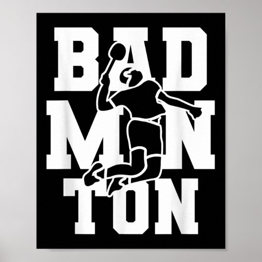 Badminton Team Shuttle Speler Coach Poster (Voorkant)