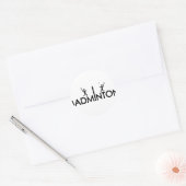 badminton-tekstpictogram ronde sticker (Envelop)