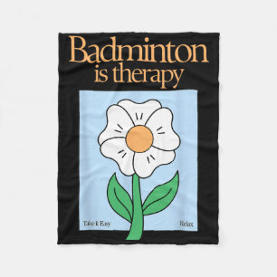 Badminton Therapy Racket Sport Stress Relief MI Fleece Deken