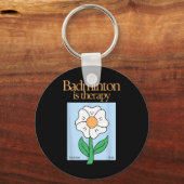 Badminton Therapy Racket Sport Stress Relief MI Sleutelhanger (Voorkant)