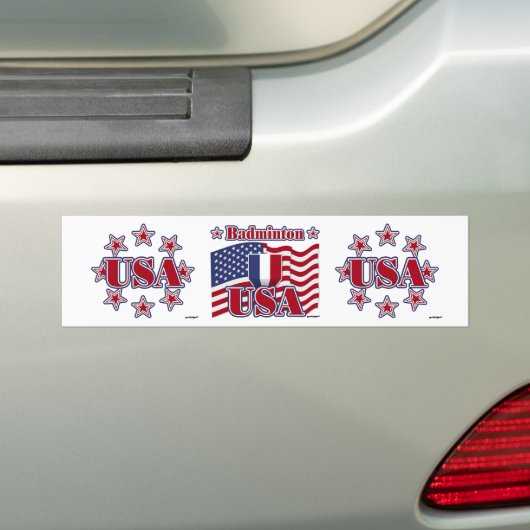 Badminton USA Bumpersticker (Op auto)