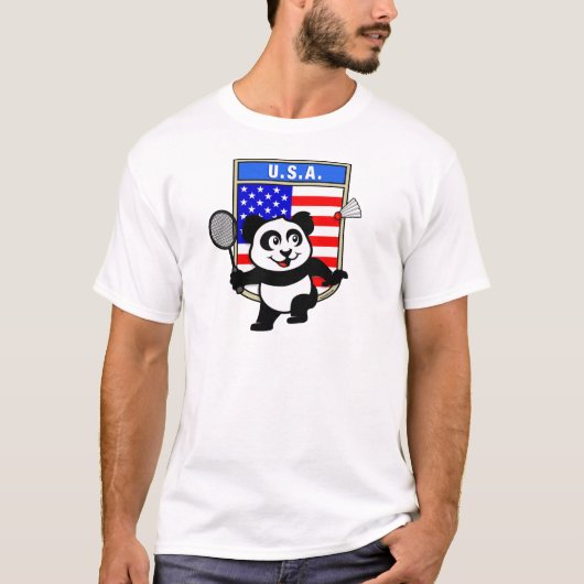 Badminton USA Panda T-shirt (Voorkant)