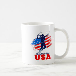 Badminton USA Support Team American Flag Sports LO Koffiemok
