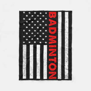 Badminton Usa Vlag Grafisch Badminton Speler Shutt Fleece Deken