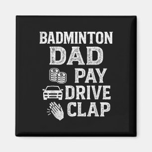Badminton Vader Betaal Rijden Klappen Grappige Vad Magneet