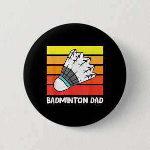 Badminton vader grappige badminton vader ronde button 5,7 cm