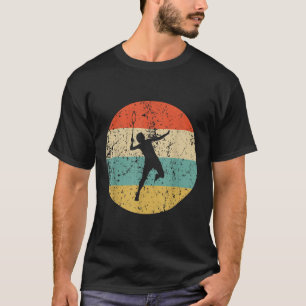 Badminton Vintage Retro Badmintonspeler T-shirt