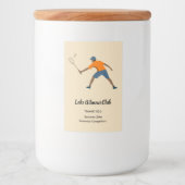 Badminton Voedselcontainer Etiket (Voorkant)
