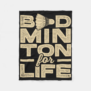 Badminton voor het leven Badminton Player Shuttle  Fleece Deken