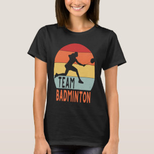 Badminton voor meisjes vrouw in teamverband t-shirt