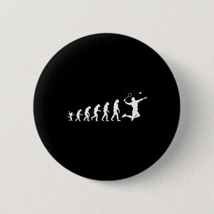 Badminton voor menselijke evolutie ronde button 5,7 cm