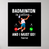 Badminton vraagt om afwerking van de afspeelcomput poster (Voorkant)