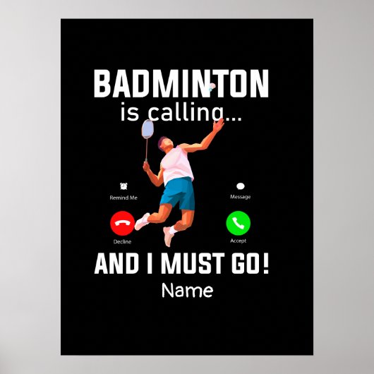 Badminton vraagt om afwerking van de afspeelcomput poster (Voorkant)
