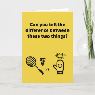 Badminton vs Goede Want Wenskaart Kaart
