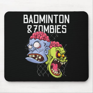 Badminton zombies grappig sportspel racket shuttle muismat