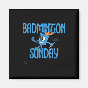 Badminton Zondag Racket Shuttle Spel Play  Magneet
