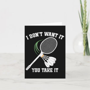 Badmintoncoach Geen Huilende Shuttle Badmintonspel Kaart