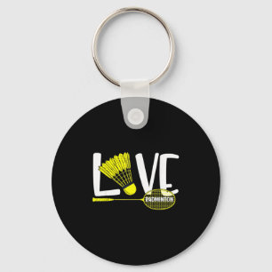 Badmintonliefhebber Cute Racket En Shuttle Sport F Sleutelhanger