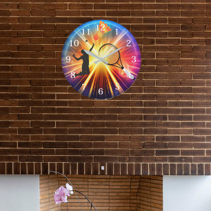 Badmintonliefhebber zijn wandklok grote klok