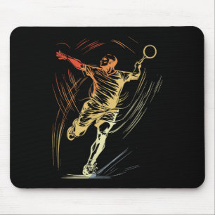 Badmintonman Schets Racket Sport Shuttle  Muismat
