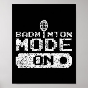Badmintonmodus op Team Shuttle Player Coach Poster