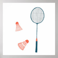  badmintonprint - Racquet en Birdies Art