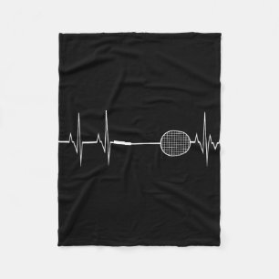 Badmintonracket Hartslag Grappig Speler Cadeau Shi Fleece Deken