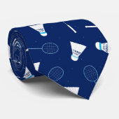 Badmintonrackets en Shuttlecocks met patroon Stropdas (Opgerold)
