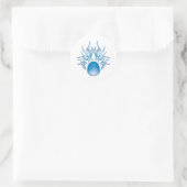 Badmintonschedel Ronde Sticker (Tas)