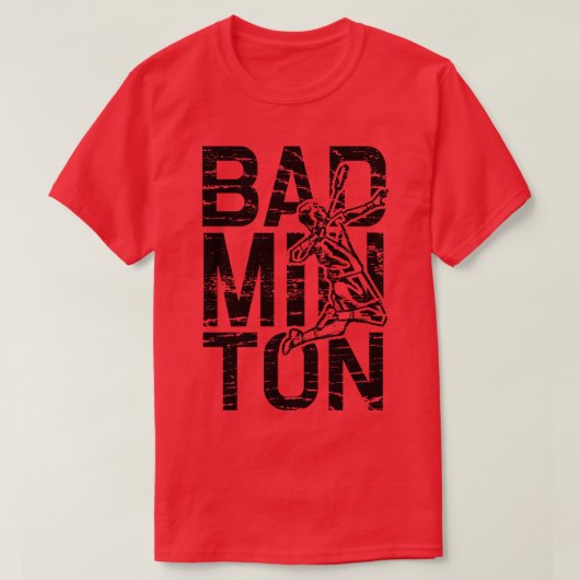 Badmintonspeler 2 t-shirt (Design voorkant)