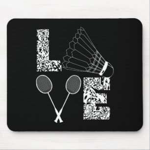 Badmintonspeler Badminton Lover Shuttle Muismat